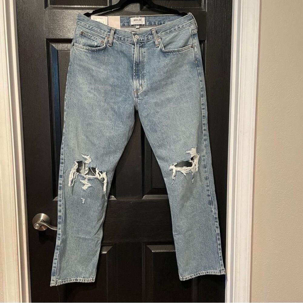NWT AGOLDE Mia Mid Rise Straight Leg Jeans in Rule women’s jeans - Picture 8 of 9